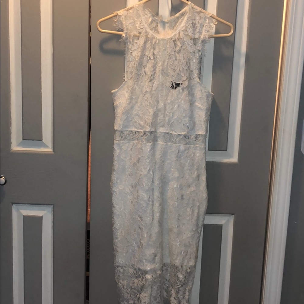 White lace dress. Akira Chicago black label